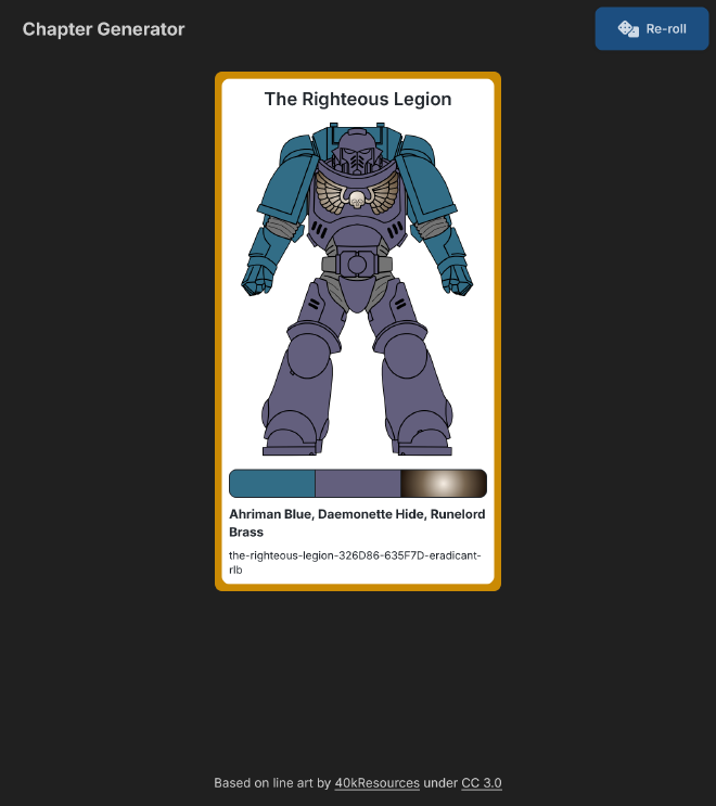 Metallic colors example